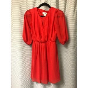 Vermillion long sleeve mini dress